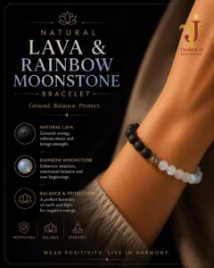 LAVA & MOONSTONE BRACELET