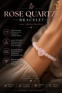 NATURAL ROSE QUARTZ BRACELET