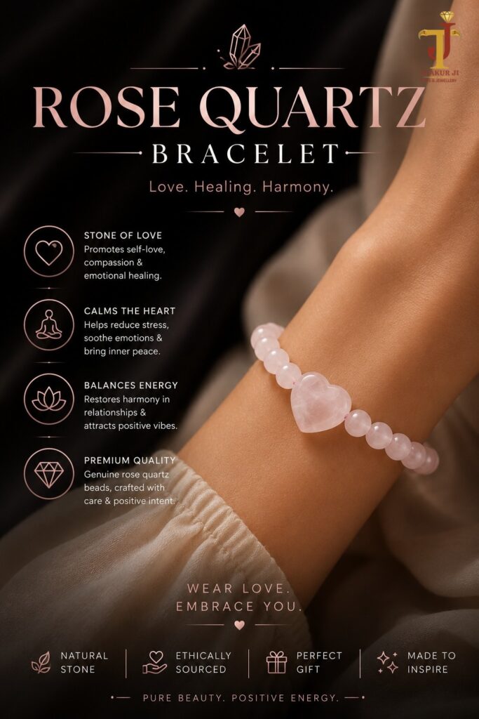 NATURAL ROSE QUARTZ BRACELET