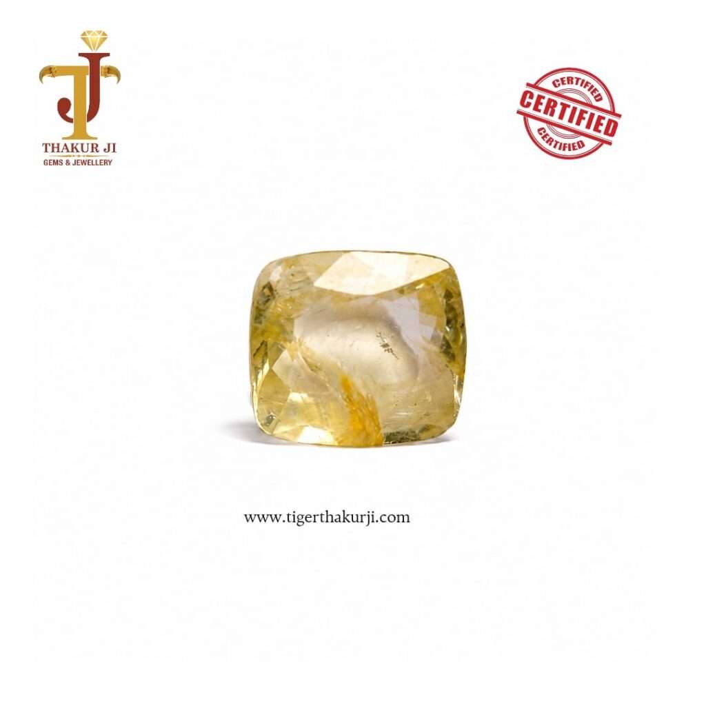 Natural Yellow Sapphire – 5.45 Carat Oval Faceted