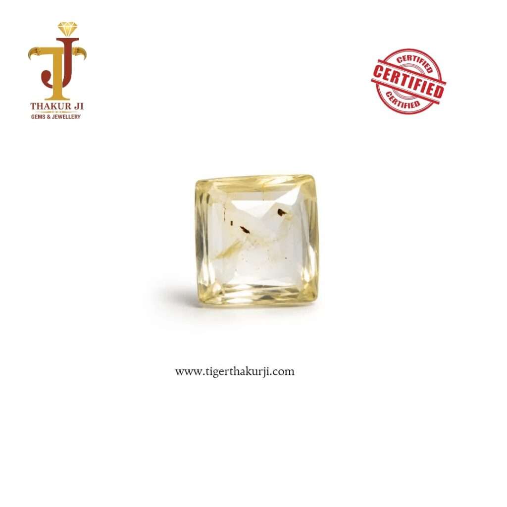 Natural Yellow Sapphire – 4.63 Carat Oval Faceted