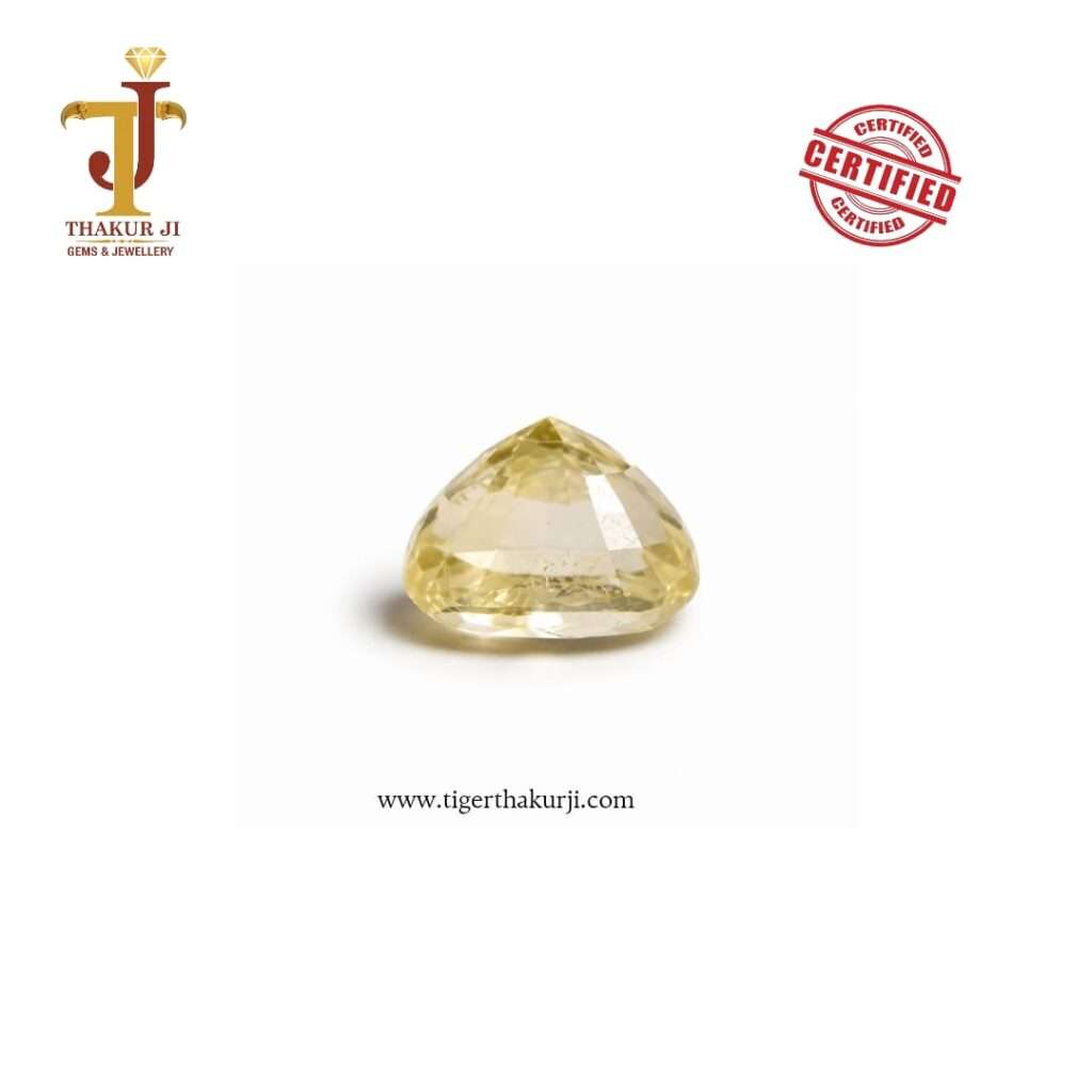 Natural Yellow Sapphire – 4.70 Carat Oval Faceted
