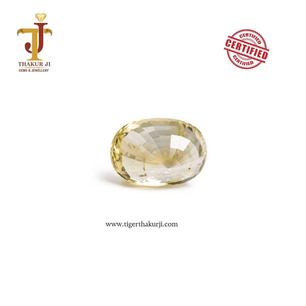 Natural Yellow Sapphire – 7.15 Carat Oval Faceted